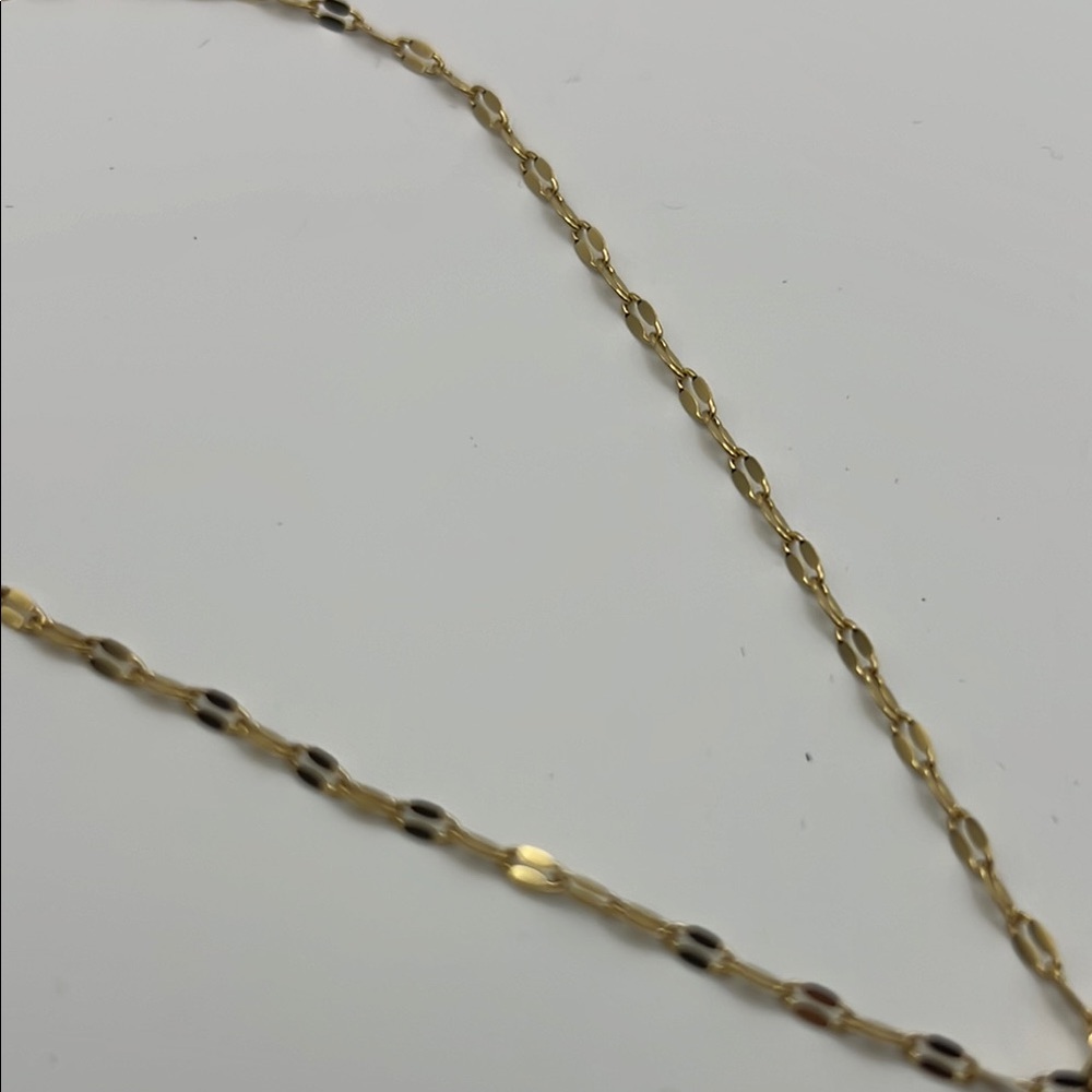 Stainless steel gold with white crystals cross necklace - Picture 3 of 4